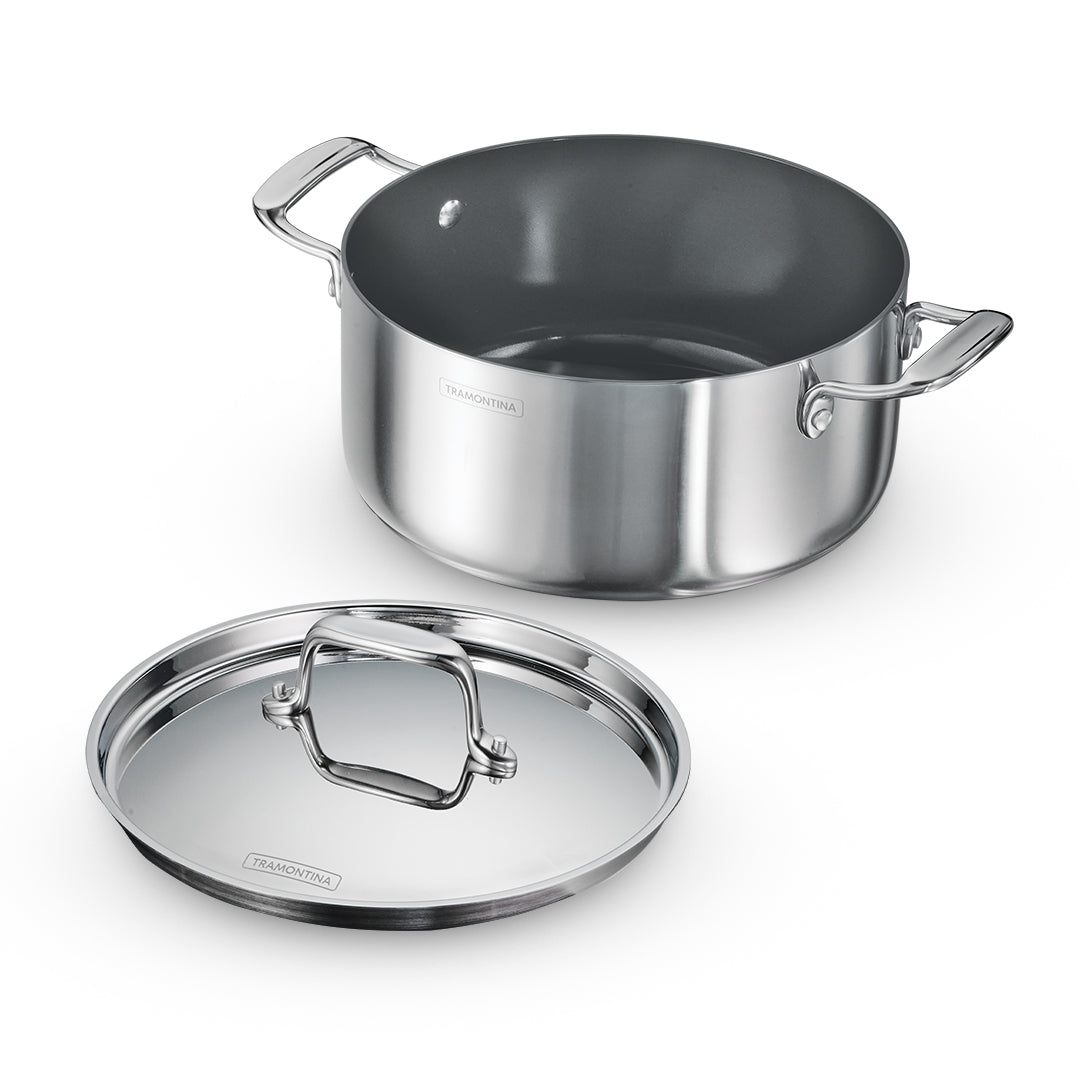 Fusao EX+ 24cm Triply Ceramic Casserole