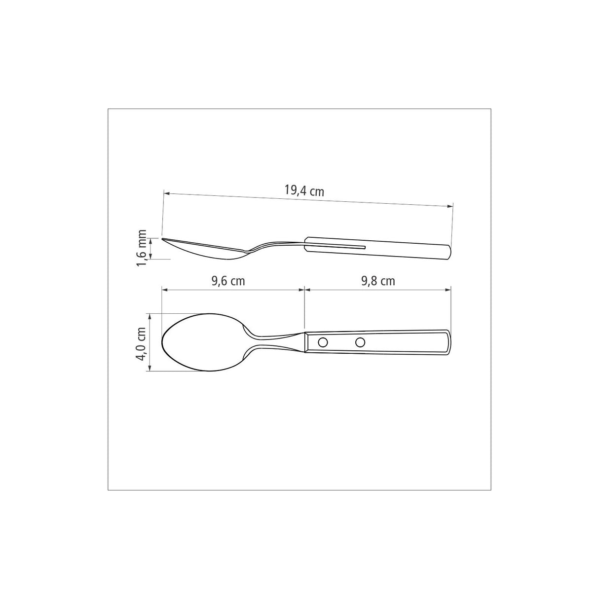 Polywood Table Spoons Set of 6 - Red