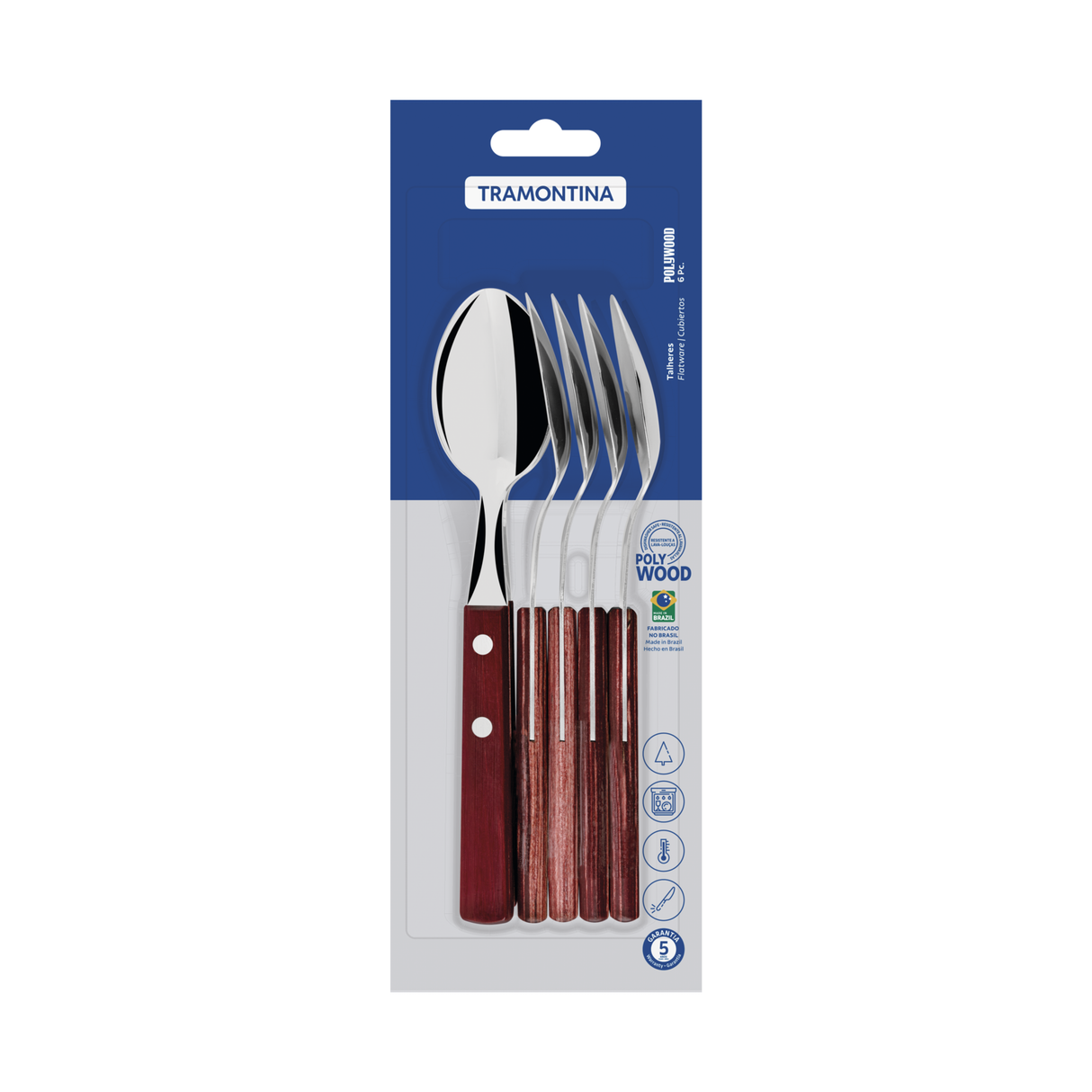 Polywood Table Spoons Set of 6 - Red