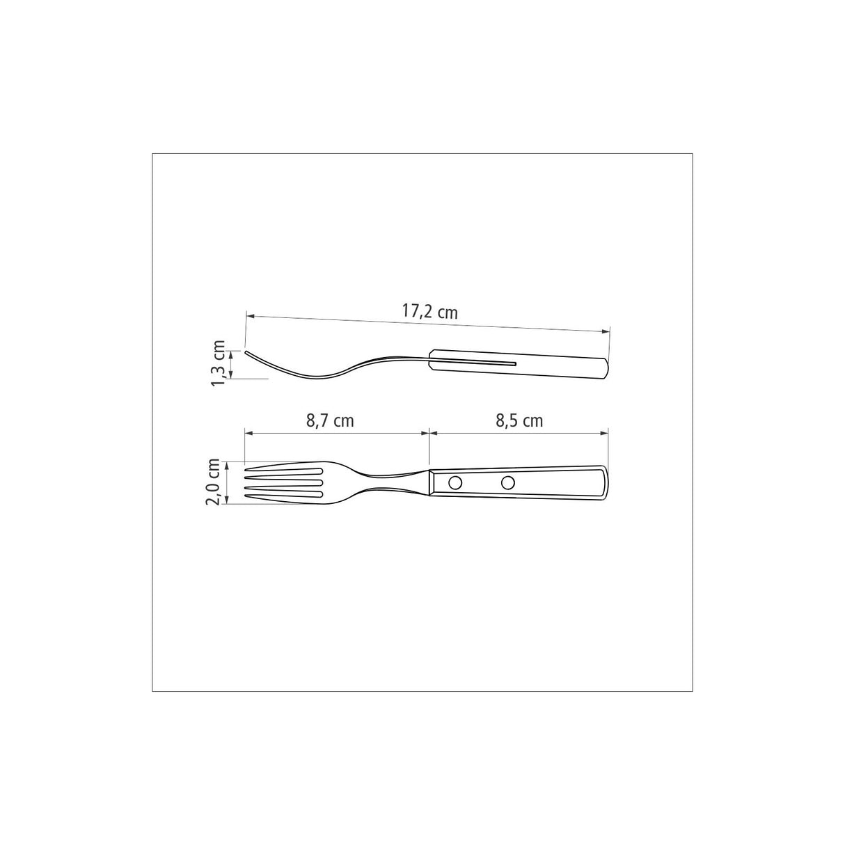 Polywood Dessert Fork - Red