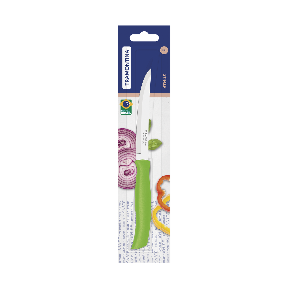 Athus Fruit Knife with Plain edge 12 cm/5in - Green