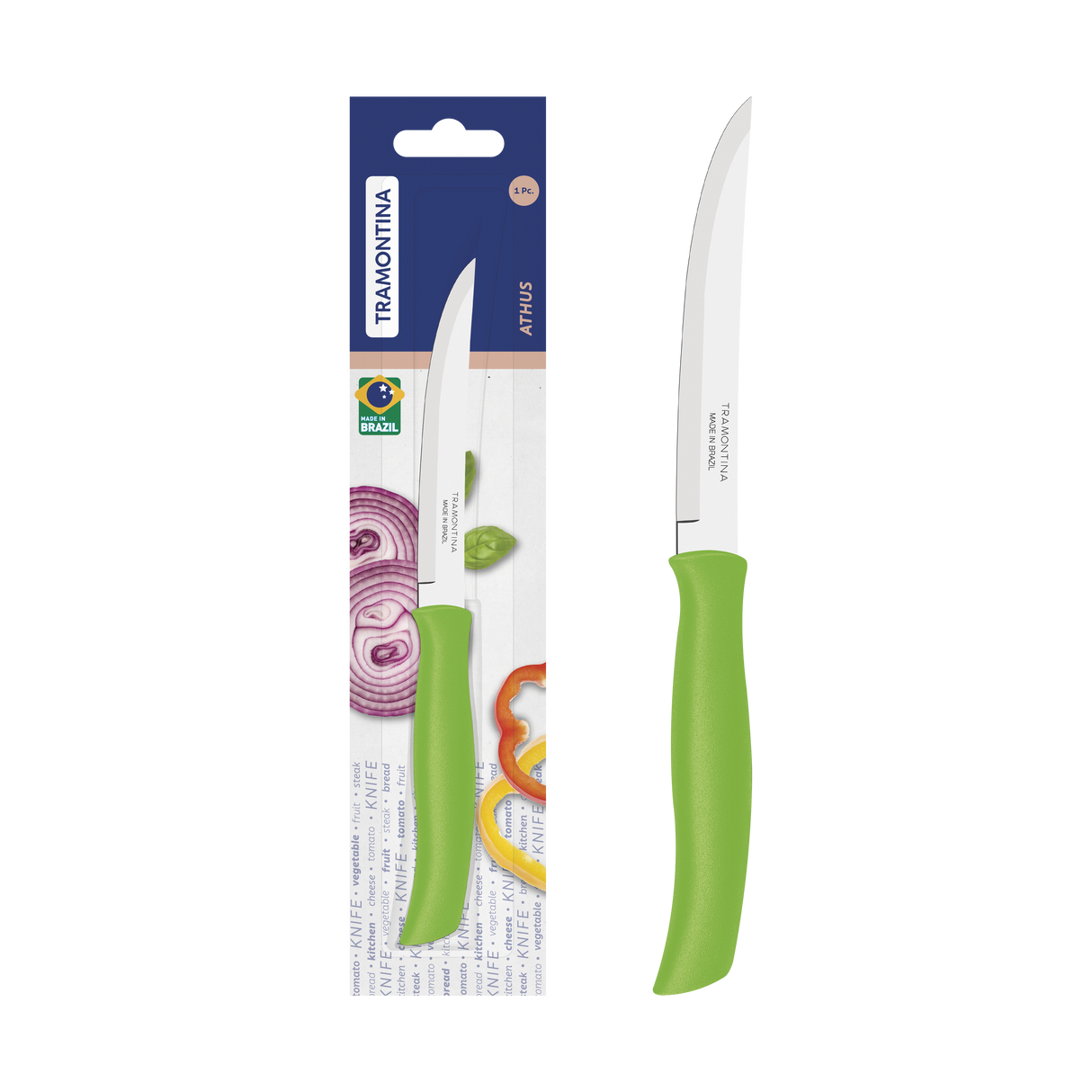 Athus Fruit Knife with Plain edge 12 cm/5in - Green