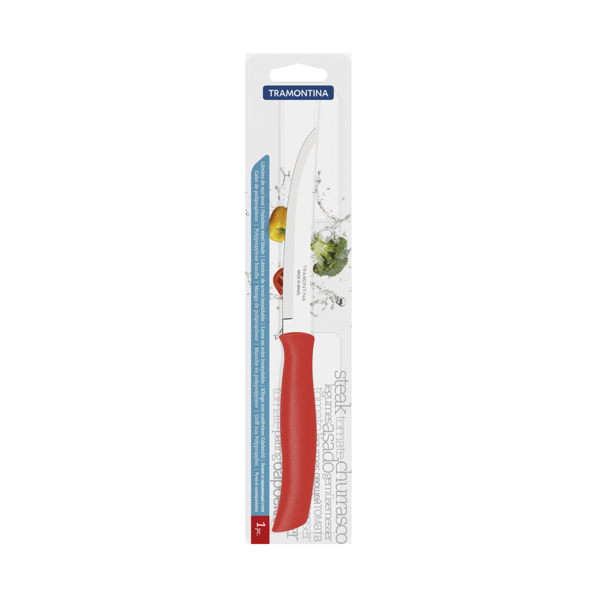 Athus Fruit Knife with Plain edge 12 cm/5in - Red