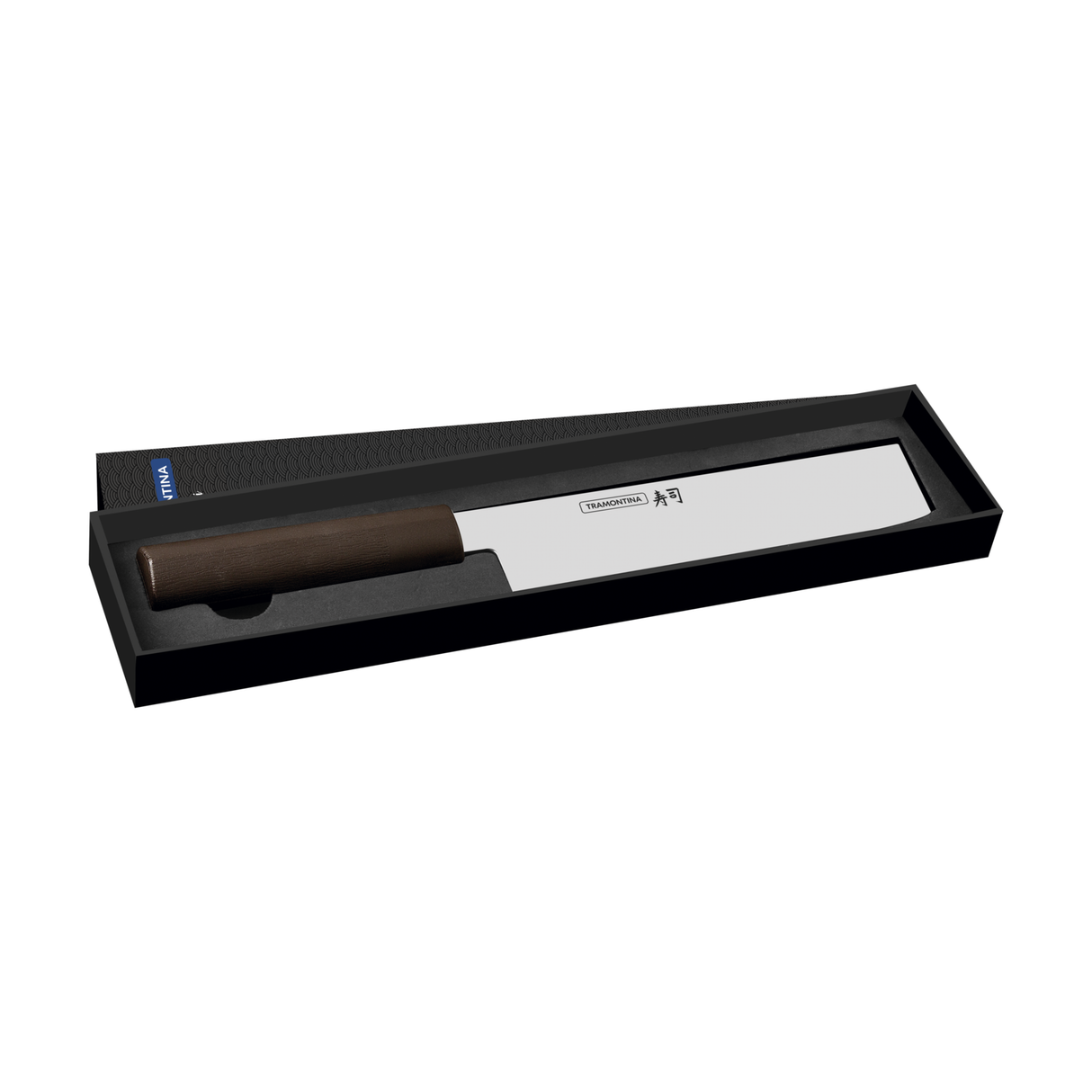 Tramontina India 17 cm brown sushi nakiri knife with sharp blade and wooden handle for precise sushi slicing.