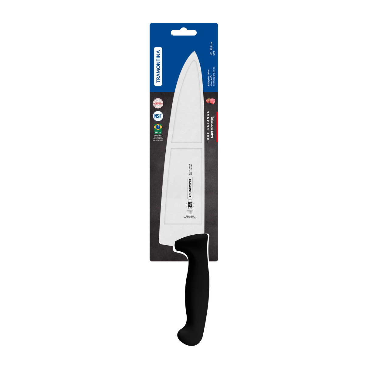 Professional Meat/ Chef Knife 25 cm/ 10in LH - Black