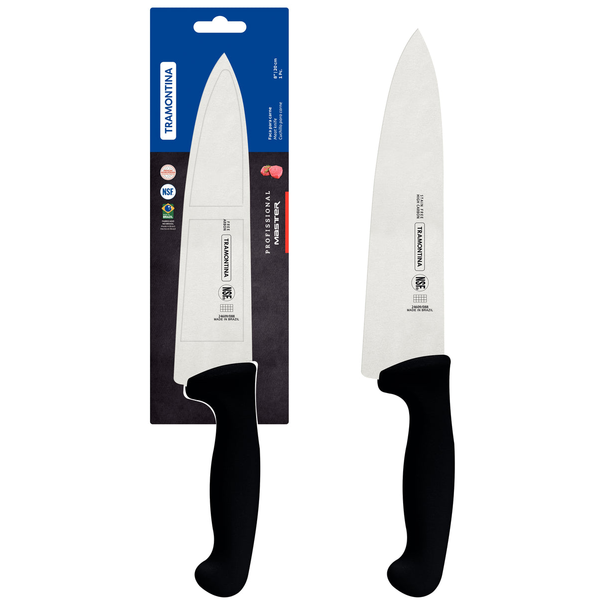 Professional Meat/ Chef Knife 20 cm/ 8in LH - Black