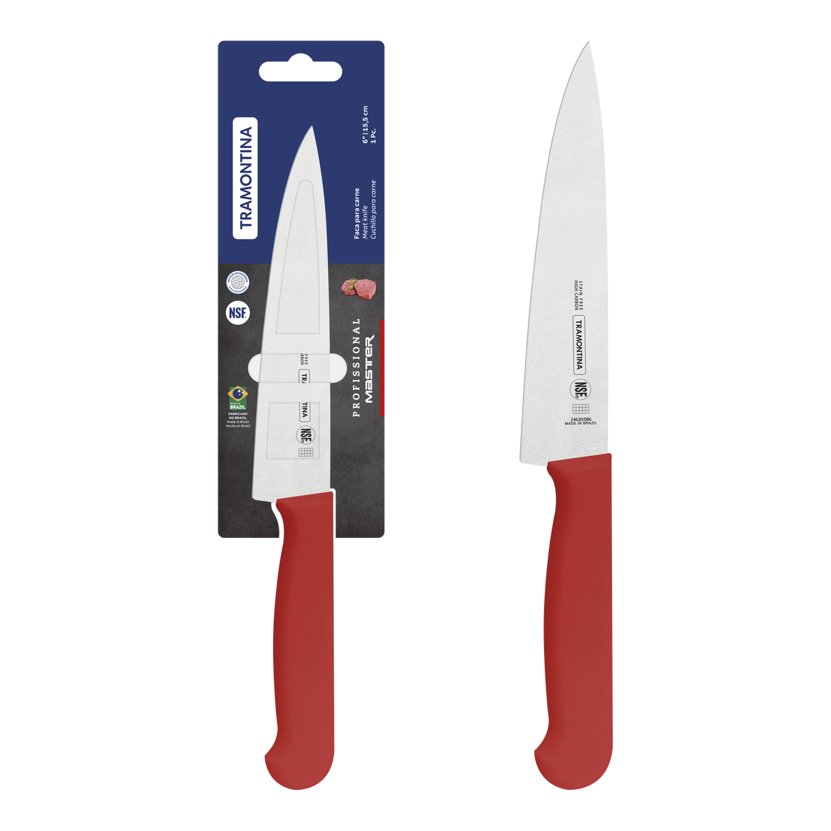 Professional Meat/ Chef Knife 15 cm/ 6in SH - Red