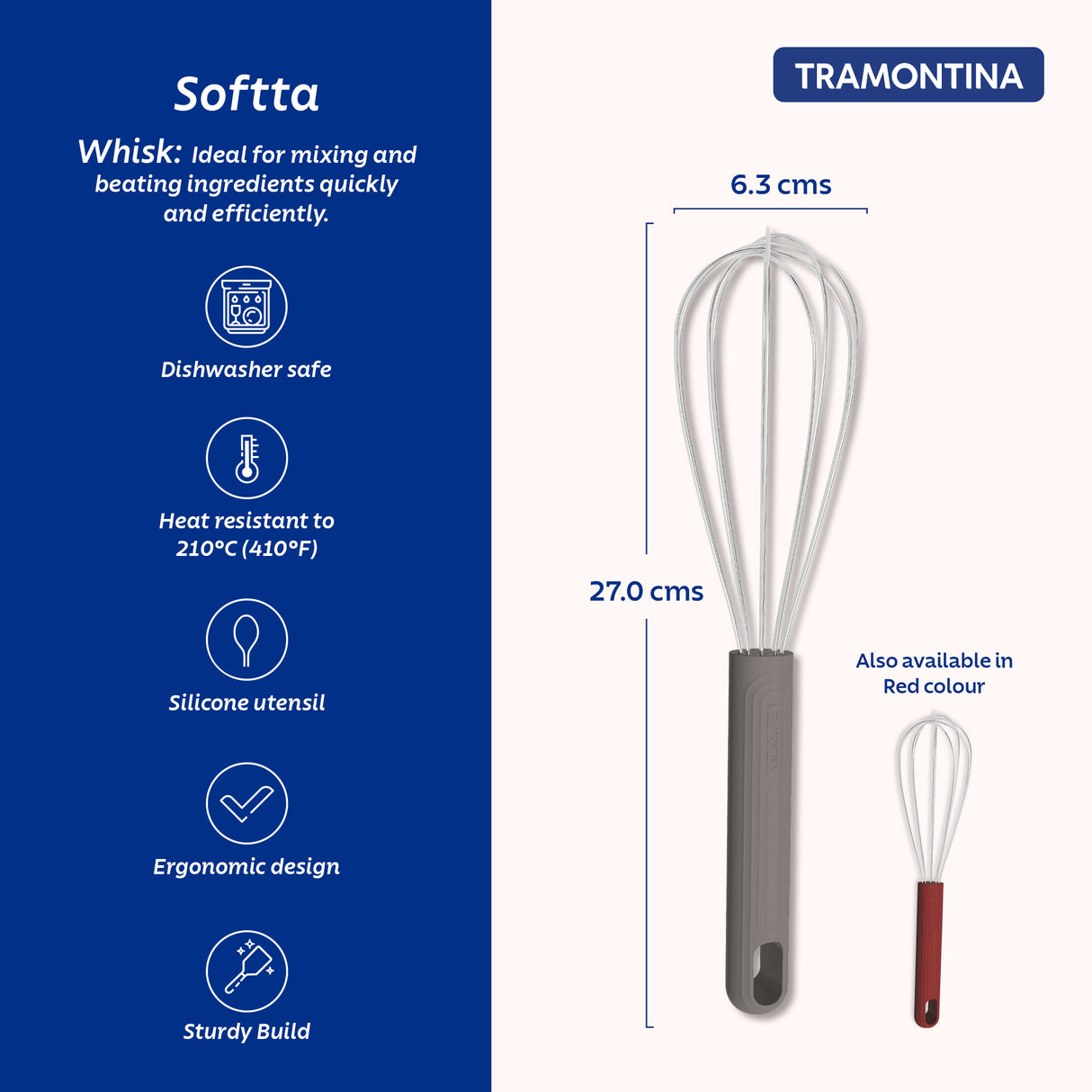 Softta Silicone Whisk - Grey