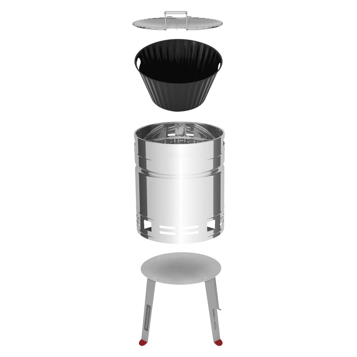 Tramontina Charcoal Grill in Stainless Steel