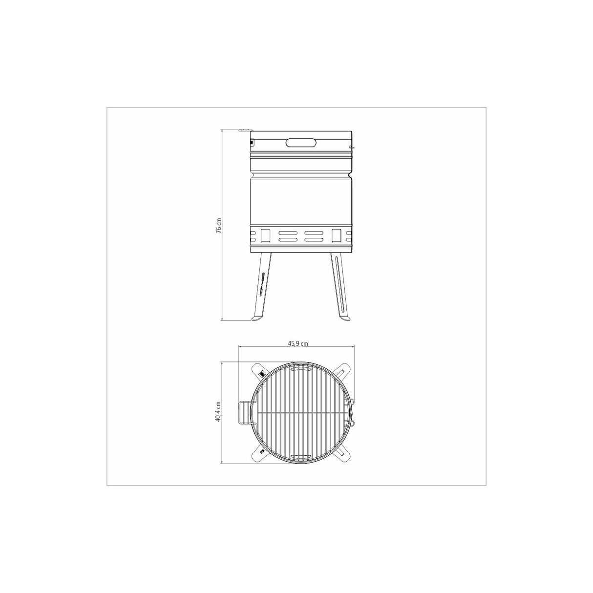 Tramontina Charcoal Grill in Stainless Steel
