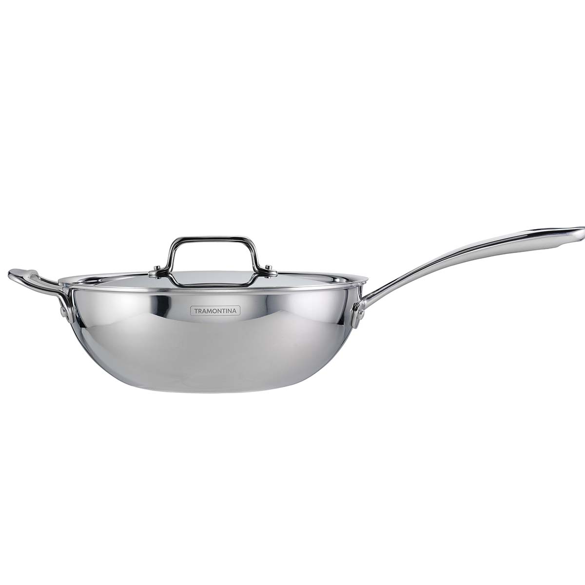 Fusao EX+ 26cm Triply Ceramic Wok with SS Lid