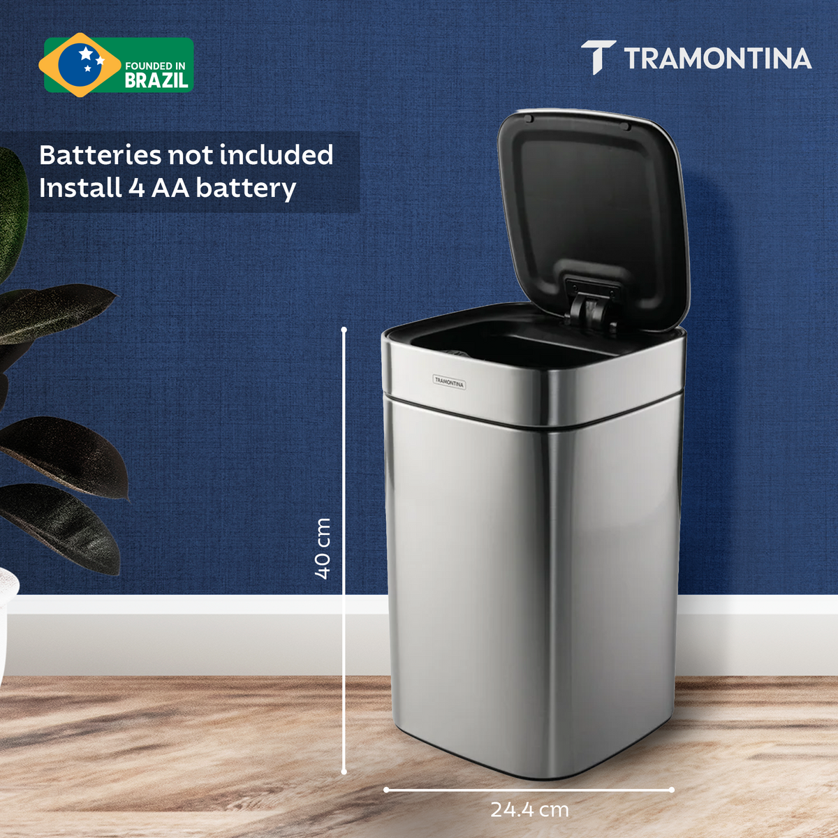 Trash Bin Encore Sensor Bin 12 Litre Square
