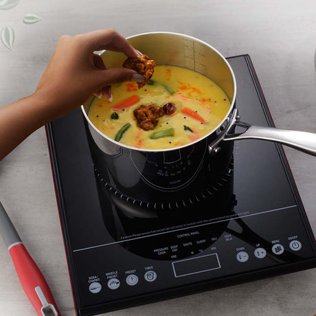 Aeion 18 cm Triply Sauce Pan with SS Lid