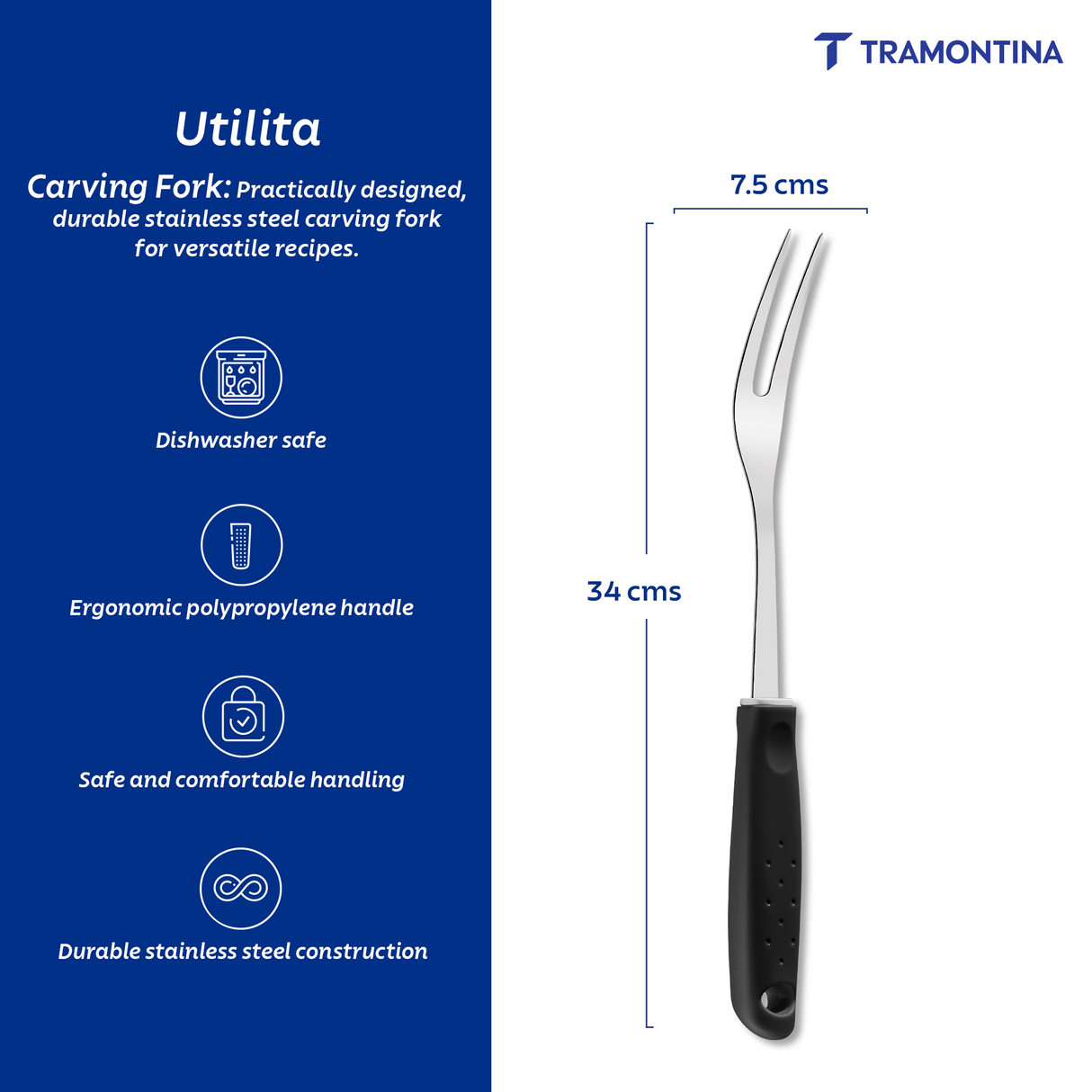 Utilita Carving Fork - Black