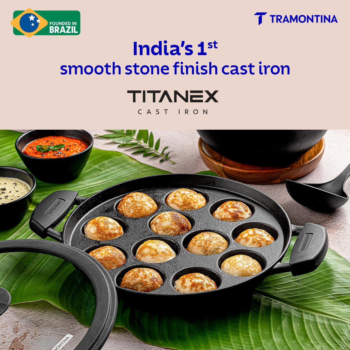 Titanex Cast Iron Paniyarakkal 20 cm