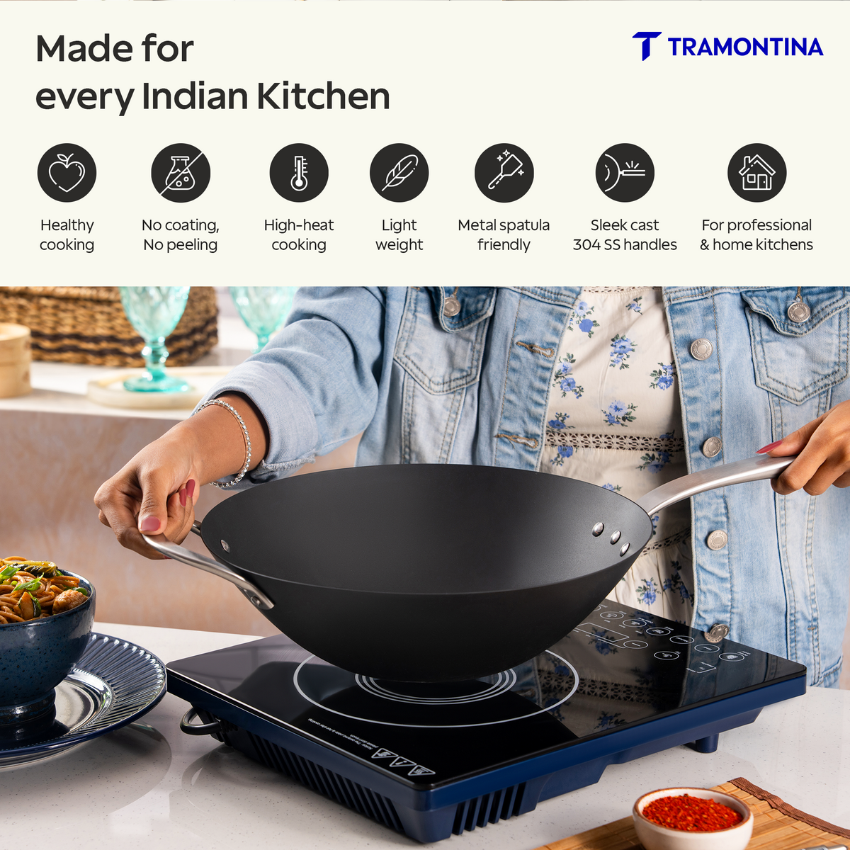 Tramontina Heritage Iron Wok 30 cm