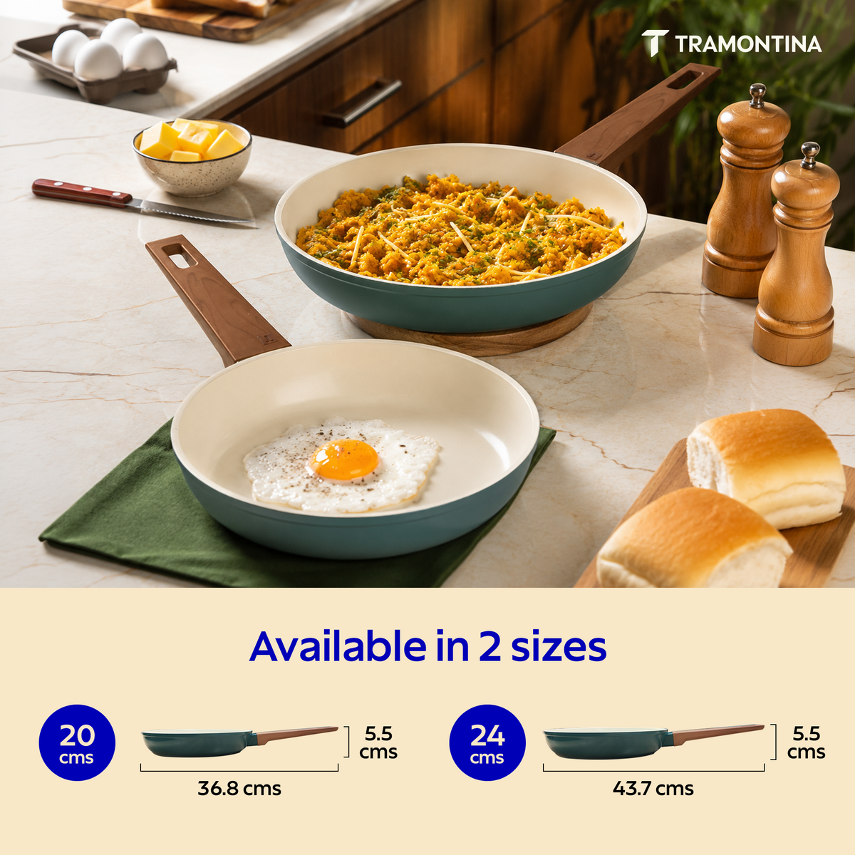 Tramontina Spectra Forged Fry Pan 20 cm C1 with black nonstick interior and sturdy handle