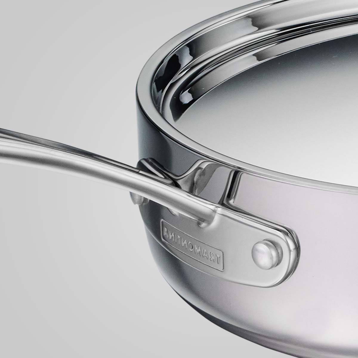 Fusao EX+ 24cm Triply Ceramic Deep Sauté Pan with SS Lid