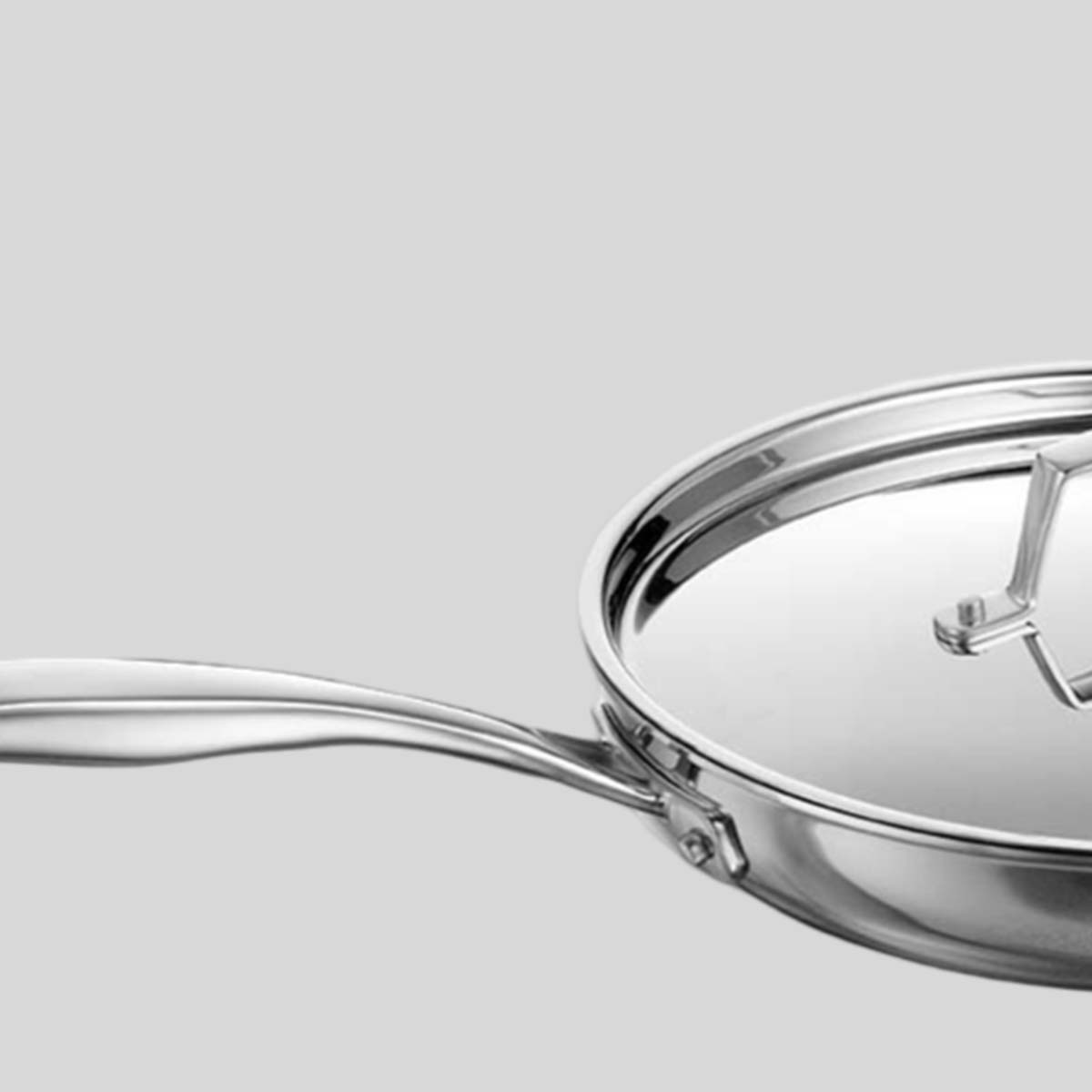 Aeion 26cm Triply Fry Pan with SS Lid