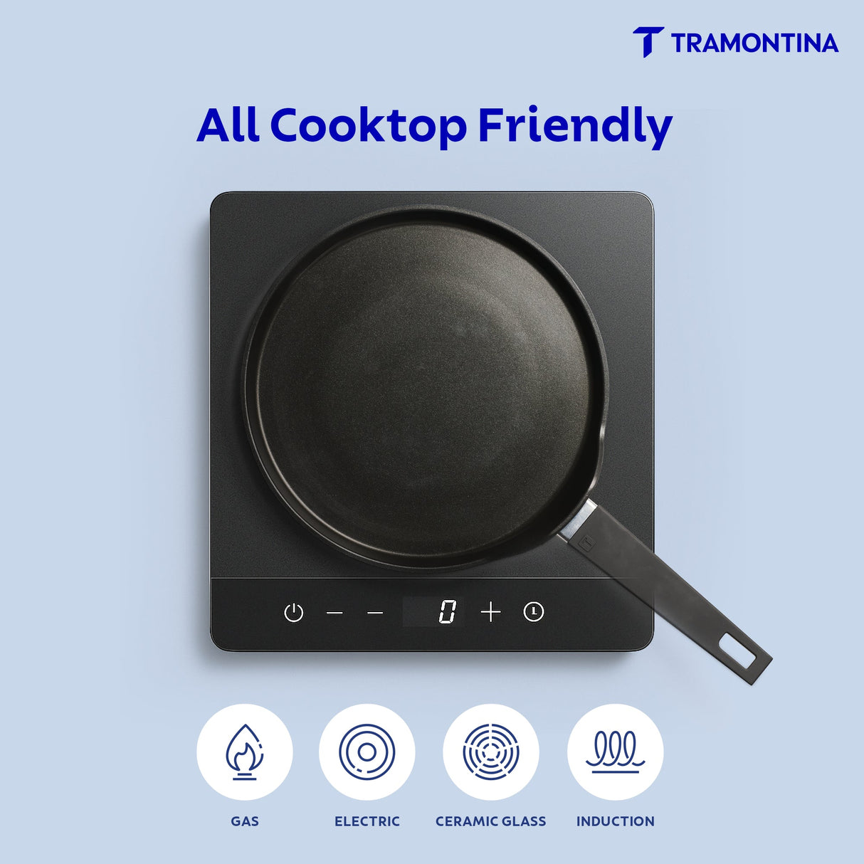 Aura Ceramic Reinforced Non-Stick Dosa Tawa – 30 cm (Blueberry)