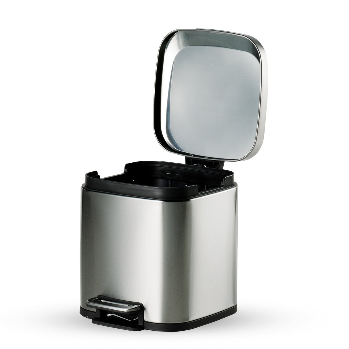 Trash Bin 8 Litre Stainless Steel Pedal Square