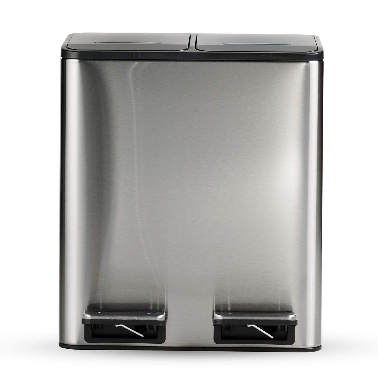 Trash Bin 8 Litre X 2 Stainless Steel Wide Rectangle