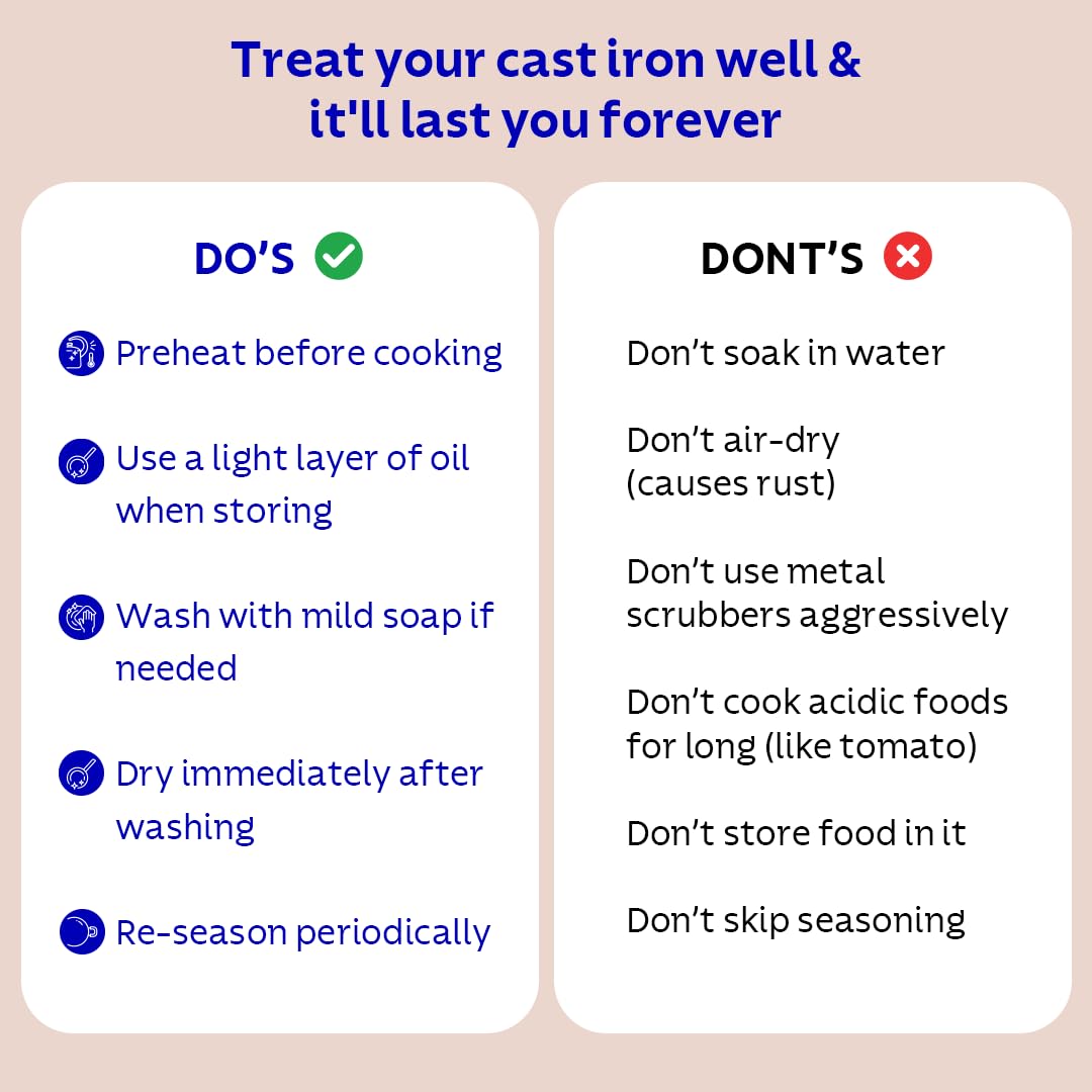 Tramontina India 26cm pre-seasoned cast iron paniyaram pan with 12 pits for making traditional Indian snacks.