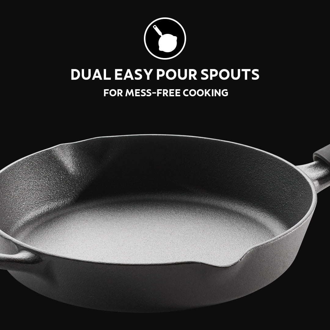 Titanex 24 cm Pre-Seasoned Cast Iron Fry Pan