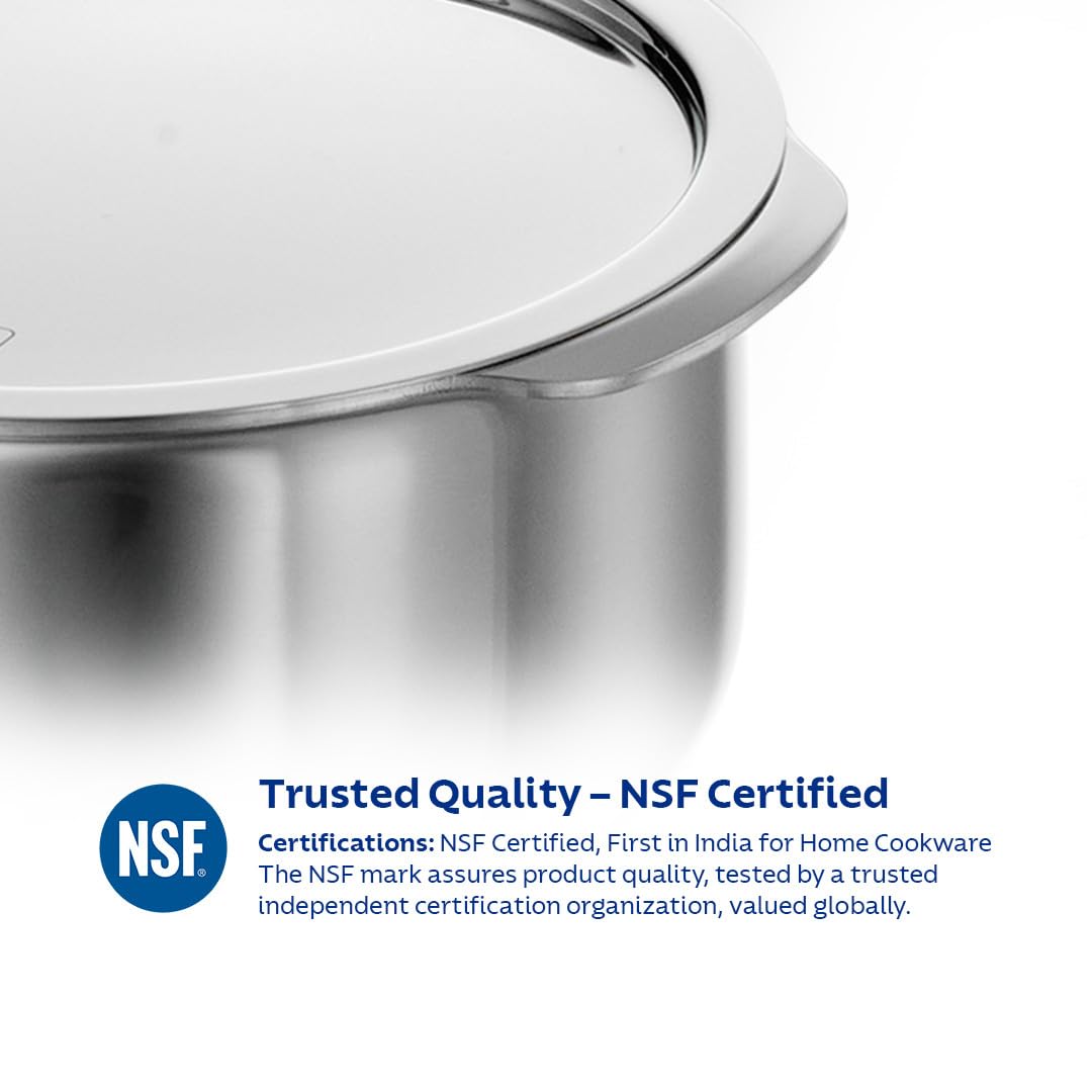 Aeion 20cm Stainless Steel Tri-Ply Tope with SS Lid - 3.1L