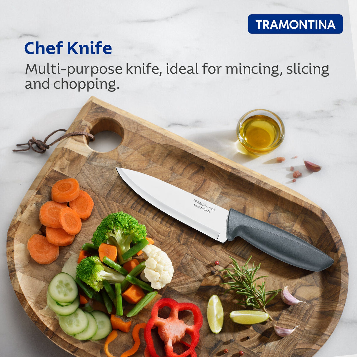 Plenus Chef Knife 15 cm /6in - Grey