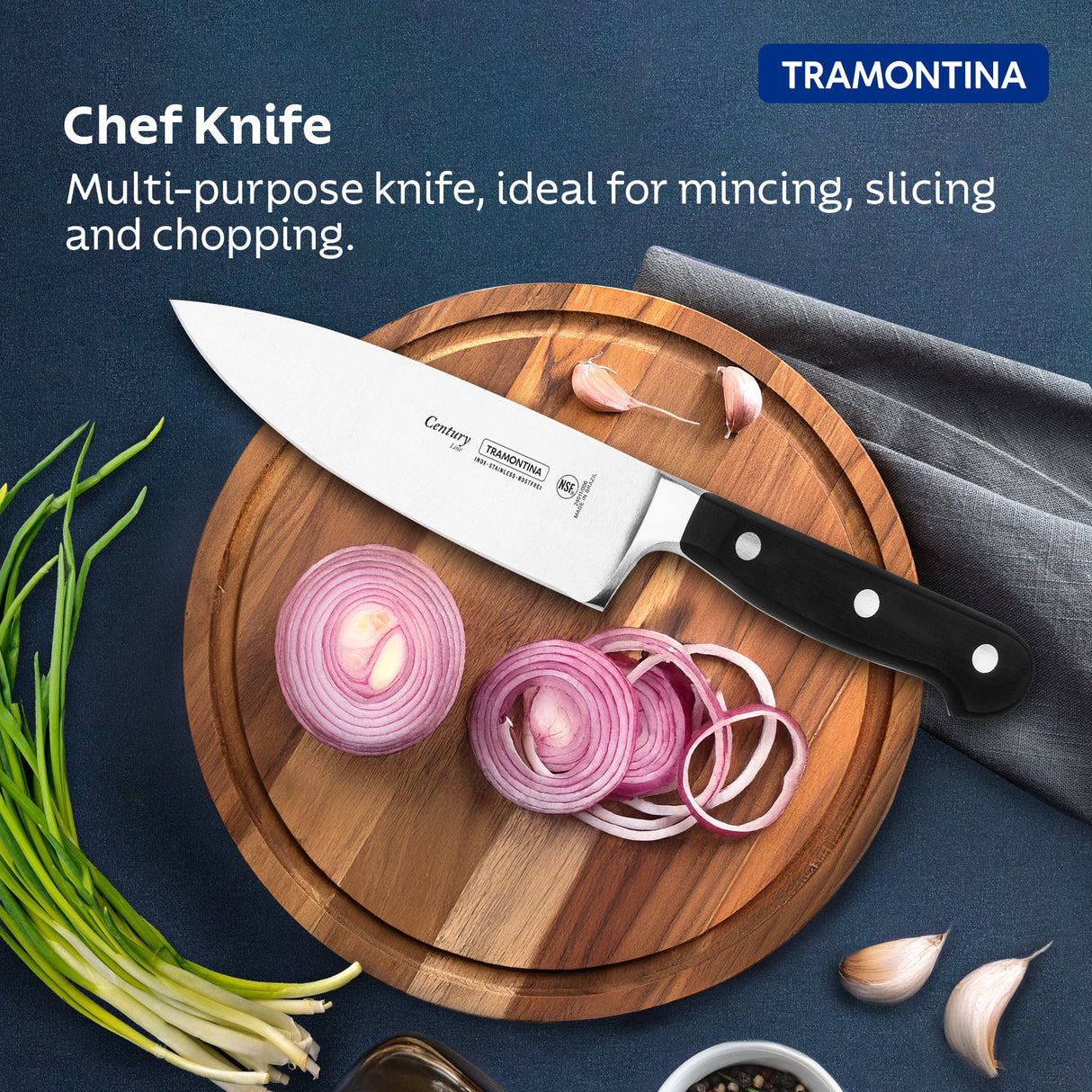 Century Chefs Knife 20 cm /8in - Black