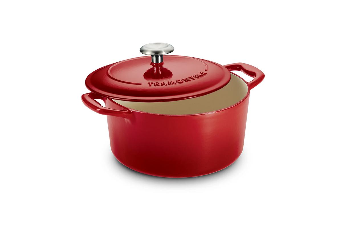 Bestow Enameled Cast Iron Round Dutch Oven - 3.3L (Gradated Red)