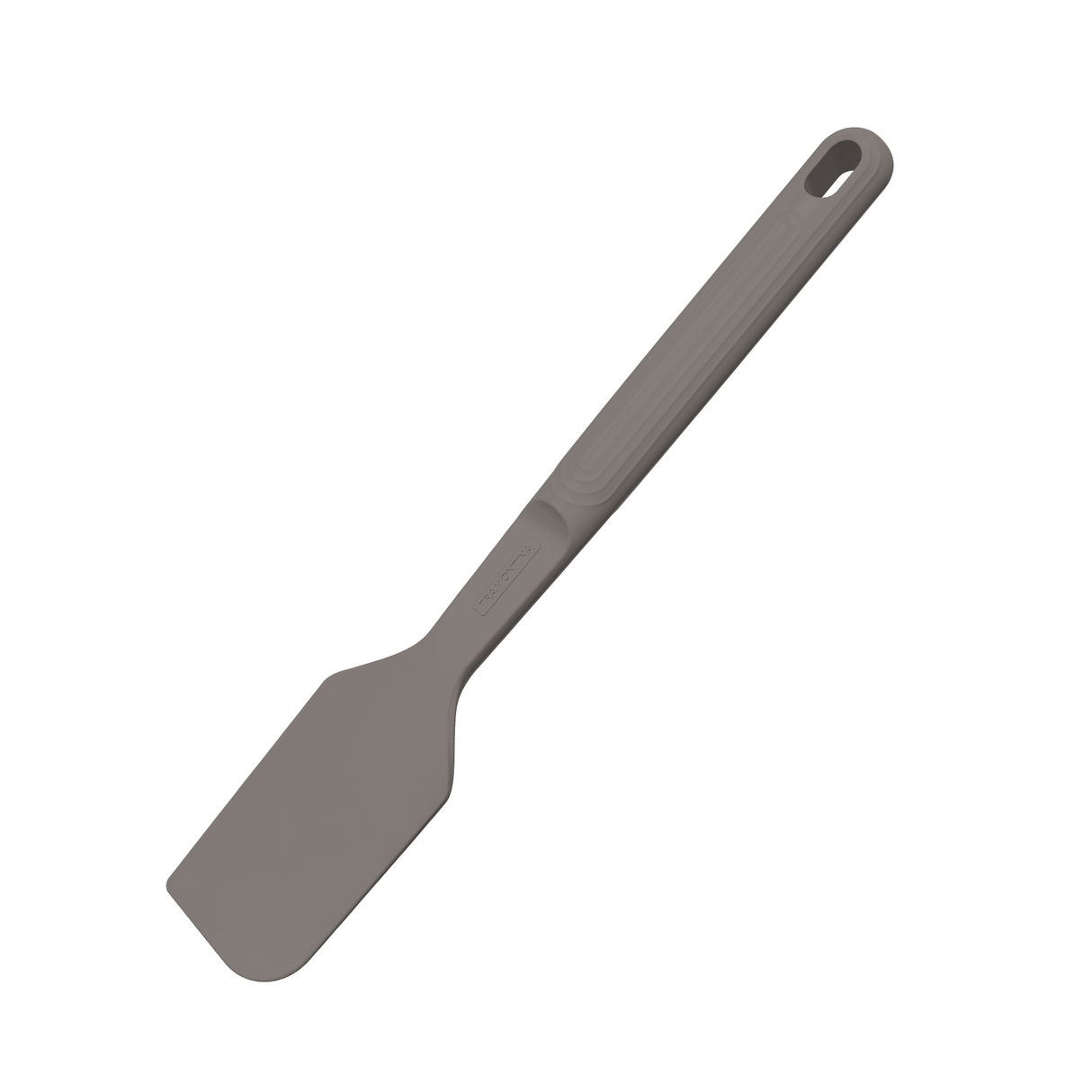 Grey Softta silicone spatula by Tramontina India with a flexible, heat-resistant head and ergonomic handle for cooking and baking.