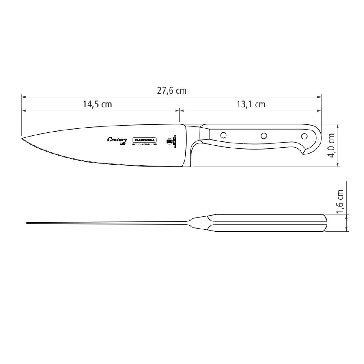 Century Stainless Steel Chef Knife 6"