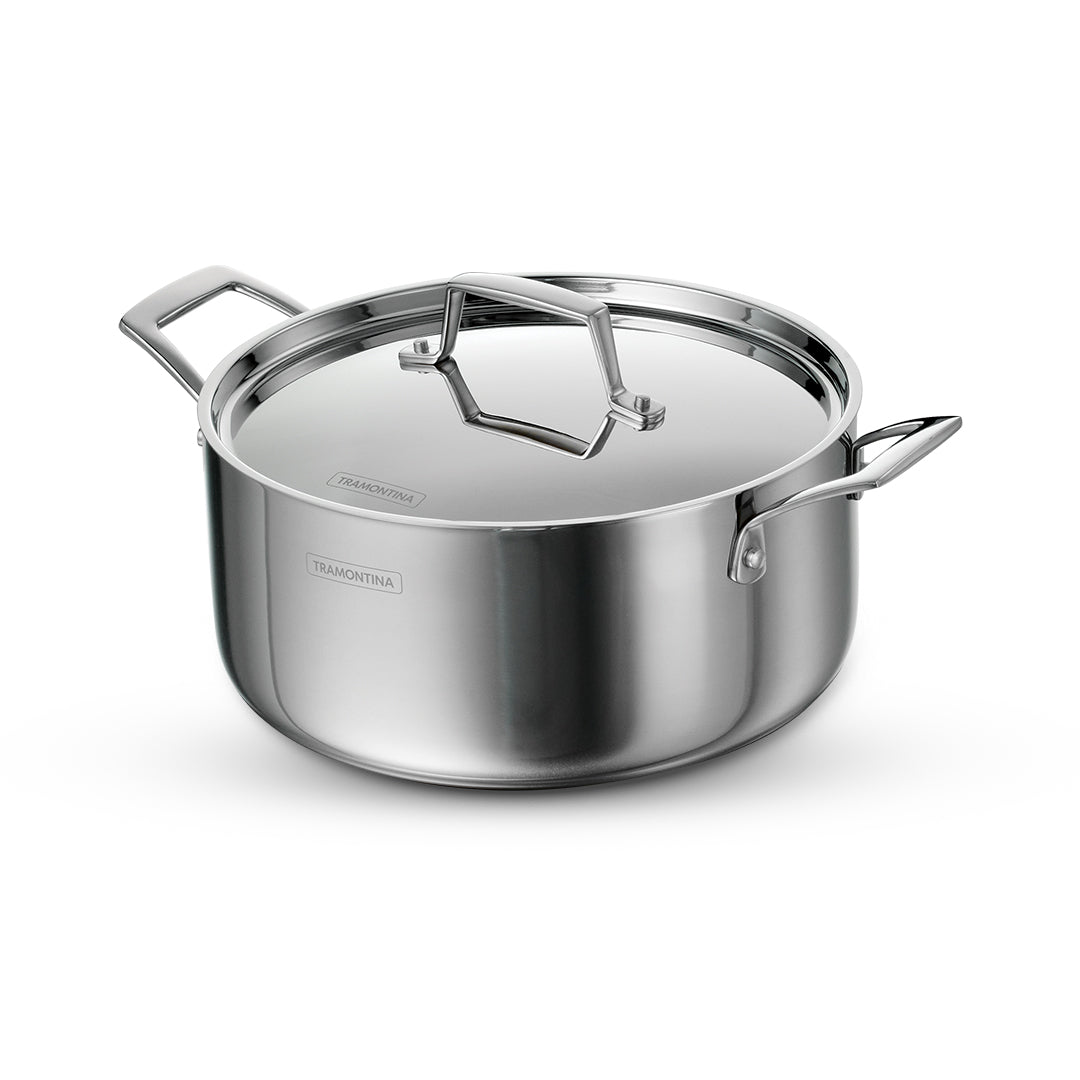 Aeion 24cm Stainless Steel Tri-Ply Biryani Pot with SS Lid - 4.8L - Tramontina India