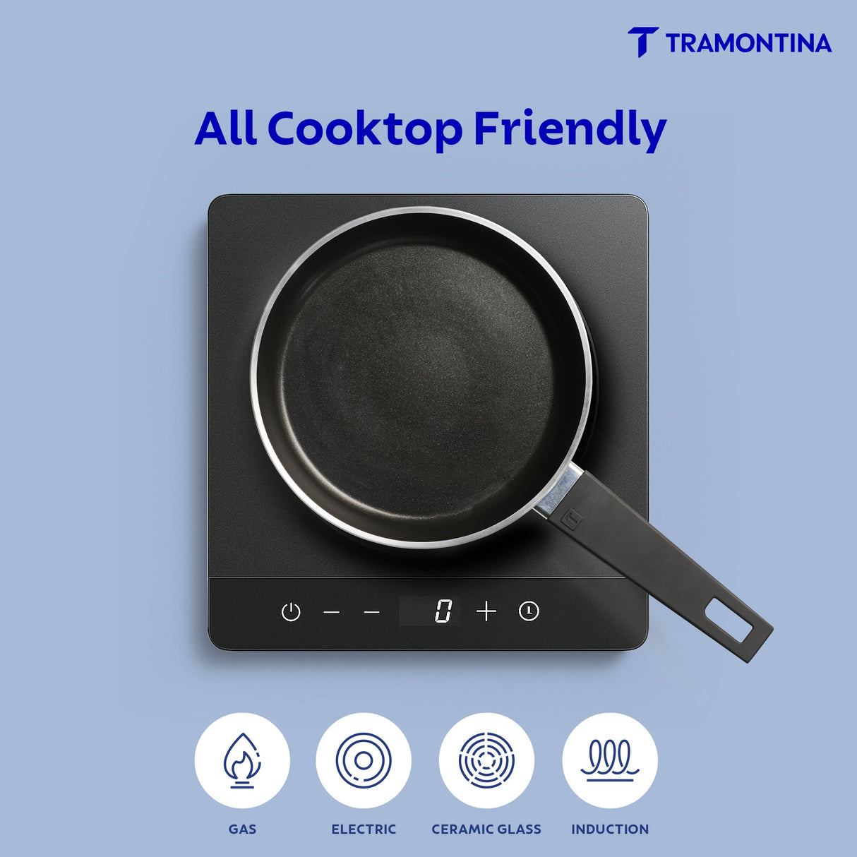 Aura Ceramic Reinforced Non-Stick Fry Pan – 20 cm (Blueberry)