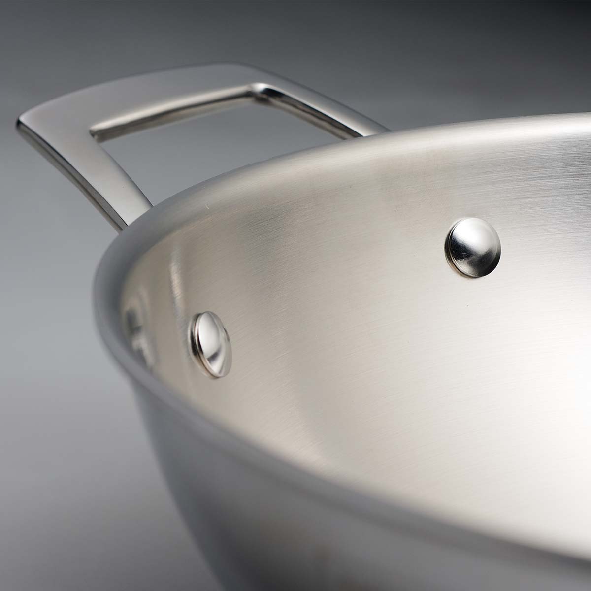 Aeion 24cm Stainless Steel Tri-Ply Kadai with SS Lid - 2.6L - Tramontina India