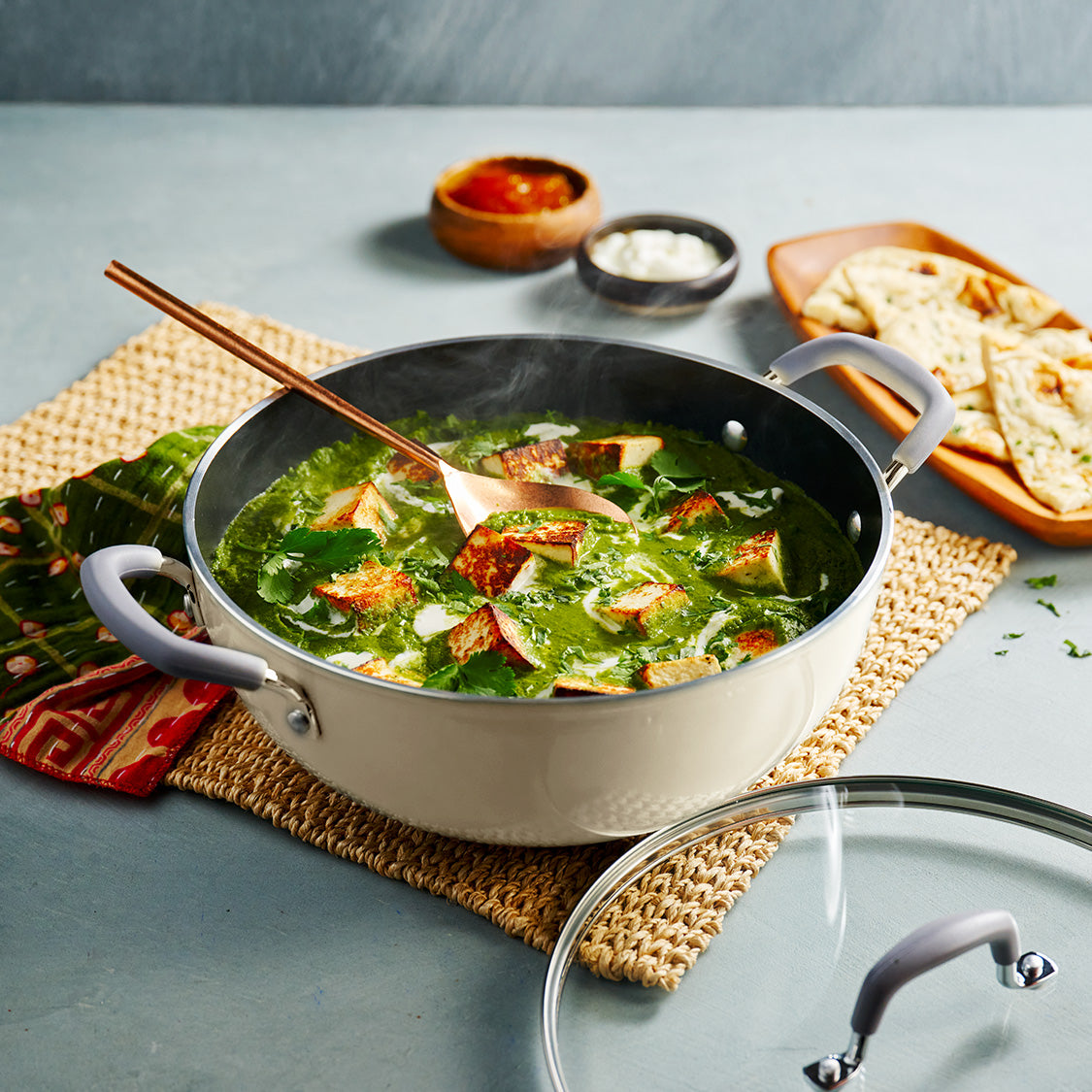 Velo Forged Deep Kadai 32 cm - Sand - Tramontina India