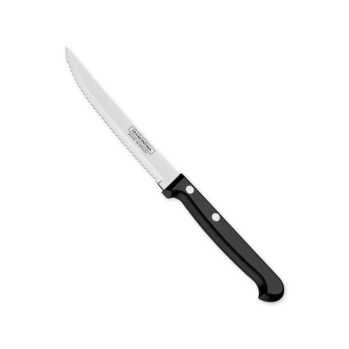 Ultracorte 5" Antimicrobial Stainless Steel Steak & Fruit Knife Serrated Blade - Polypropylene Handle (Black) - Tramontina India