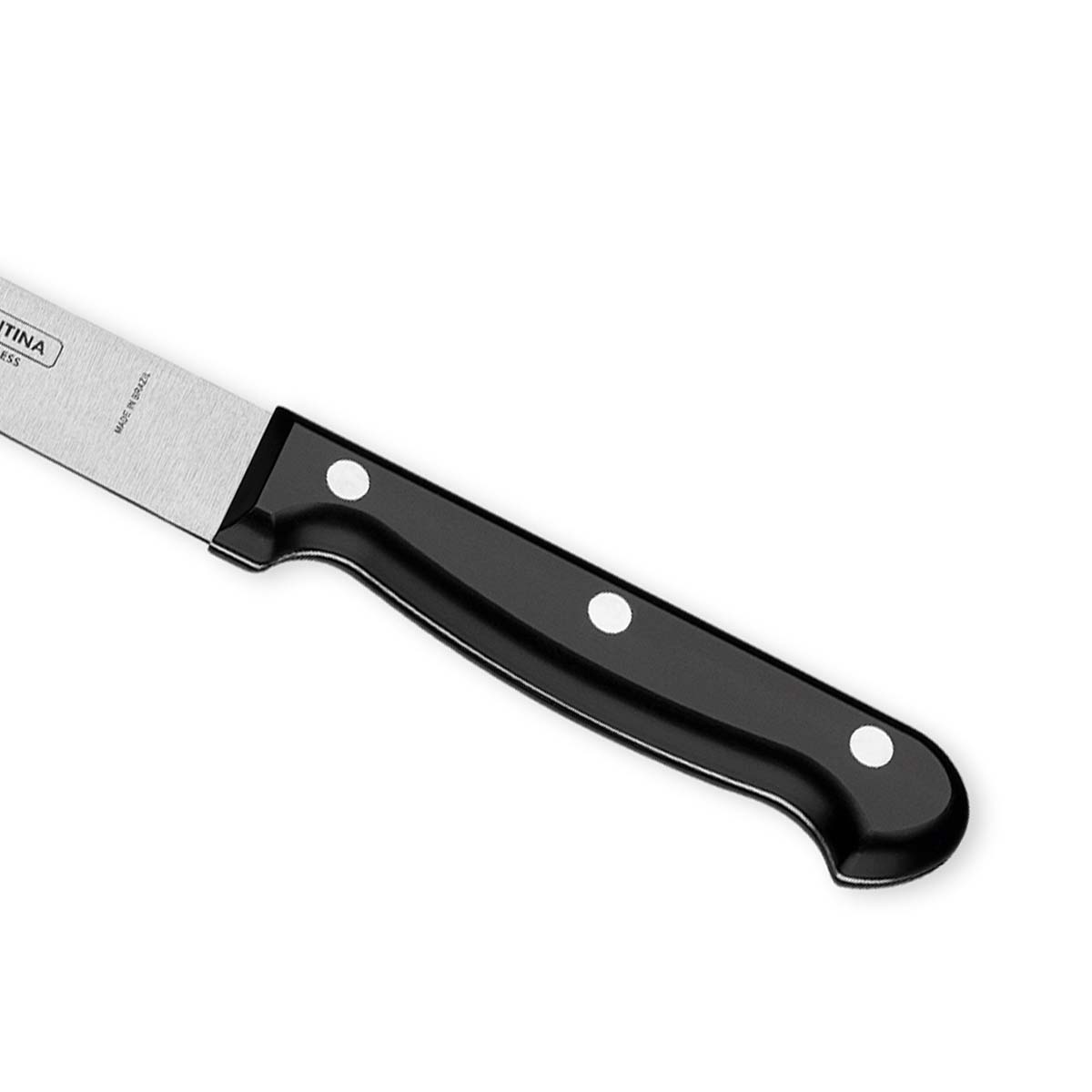 Ultracorte 6" Antimicrobial Stainless Steel Utility Knife Dagger Blade - Polypropylene Handle (Black) - Tramontina India