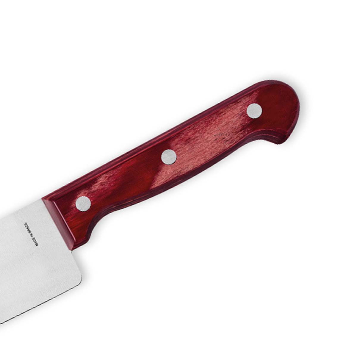 Polywood 6" Stainless Steel Chef knife Straight Back Blade - Impact & Heat Resistant Wooden Handle (Red) - Tramontina India