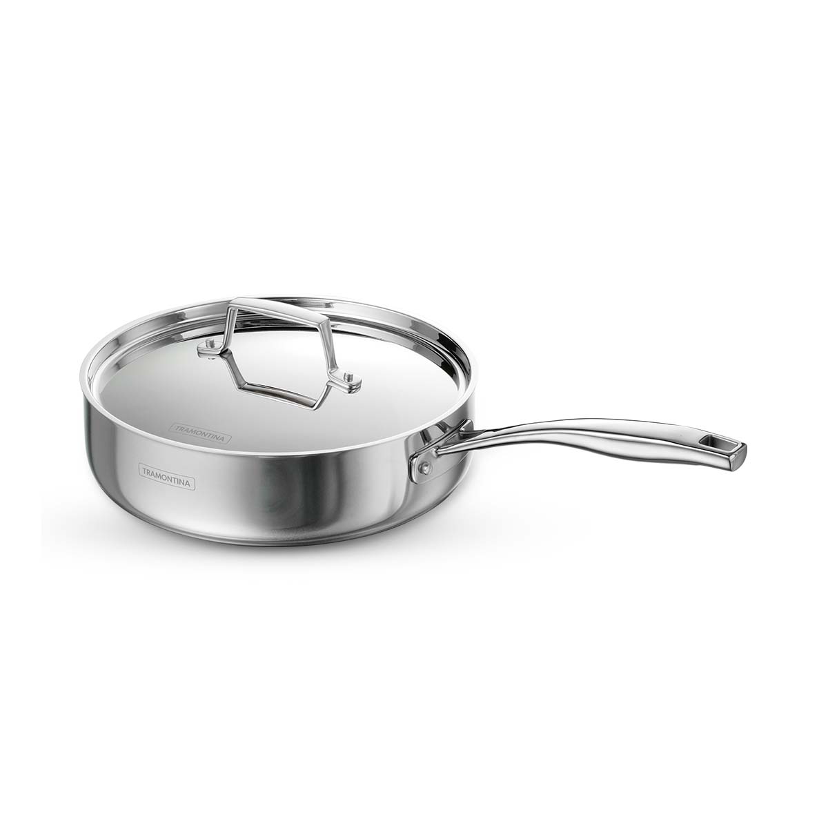 Aeion 24cm Stainless Steel Tri-Ply Sauté Pan with SS Lid - 2.8L - Tramontina India