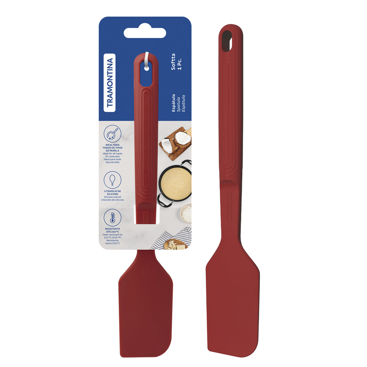 Softta Silicone Spatula - Red - Tramontina India