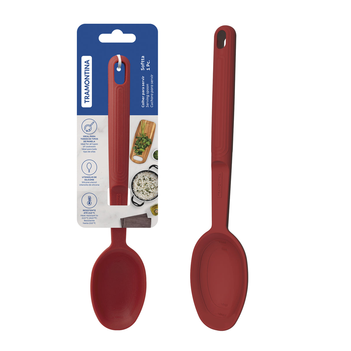 Softta Silicone Spoon - Red - Tramontina India