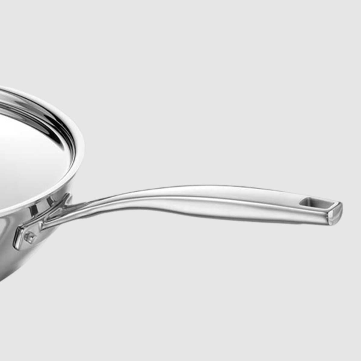 Aeion 26cm Stainless Steel Tri-Ply Chinese Wok with SS Lid - 3.7L - Tramontina India