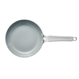Blue Tramontina India Stella 20 cm fry pan with ergonomic handle, suitable for stovetop cooking and versatile kitchen use.