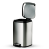 Trash Bin 12 Litre Stainless Steel Pedal Square