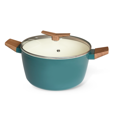 Tramontina Spectra forged 24cm casserole with lid, stainless steel cookware for stovetop cooking and serving.