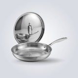 Aeion 26cm Stainless Steel Tri-Ply Fry Pan with SS Lid