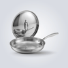Aeion 26cm Stainless Steel Tri-Ply Fry Pan with SS Lid